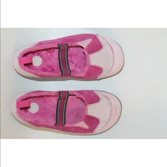 Crocs Kid Girl Winter Shoes Pink Ballet Lined Pink Sz 3 Leather Junior Elastic - Picture 6 of 12
